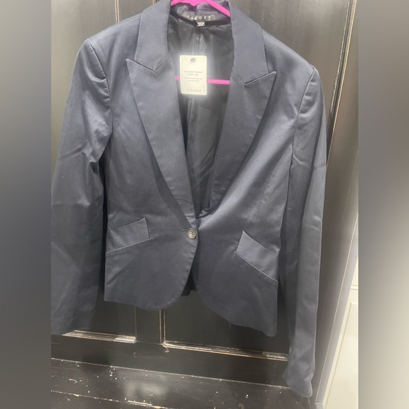 Theory blue pin striped blazer, Sz 10 - Picture 1 of 3